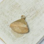 Gemstone drop in metal setting 18x19 mm Natural Jasper x 1 pc(s)