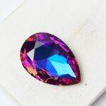 20x30 mm Pear glass cabochon Violet Blue x 1 pc(s)