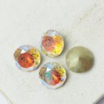 10 mm round glass cabochon with lotus flower Paradise Shine x 4 pc(s)