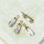 5x14 mm drop in metal setting Violet  x 4 pc(s)