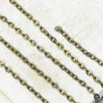 2 mm  Simple chain Antique bronze 1 m
