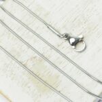 1 mm  Snake Chain with lobster clasp Silver-colored 50 cm