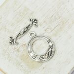 16x19.5 mm Octopus toggle clasp Patina silver x 4 pc(s)