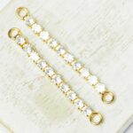 3x41 mm  Connector chain with Cubic Zironia Crystal x 2 pc(s)