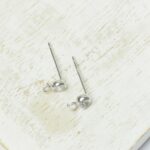 4 mm Silver-colored Earstud with Rhinestone x 2 pc(s)