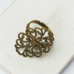 20x30 mm Antique bronze Filigree Ring x 2 pc(s)