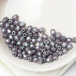 4 mm Fire-polished round beads 23980-29024 Polychrome Deep Purple x 60 pc(s)