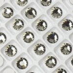 7 mm Preciosa Chaton Rose Black Diamond x 6 pc(s)