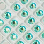 7 mm Preciosa Chaton Rose Caribbean Sea AB x 6 pc(s)