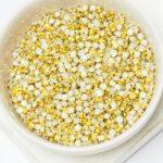 2.8 mm / ss10 Preciosa sew-on rhinestone White Opal in Gold-colored setting x 25 pc(s)