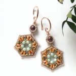 BERGAMOT earrings beading tutorial by Zuzi Hake