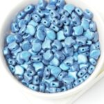 7.5x7.5 mm Ginkgo 79031MJT Metallic Suede Blue x 10  g