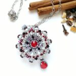 WINTER SUNSET PENDANT beading tutorial