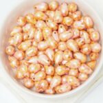 6x9 mm Glass drops Alabaster Brown Rose Luster x 50 pc(s)