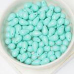6x9 mm Glass drops Opaque Turquoise x 50 pc(s)
