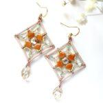 SPRITZ earrings beading tutorial by Zuzi Hake