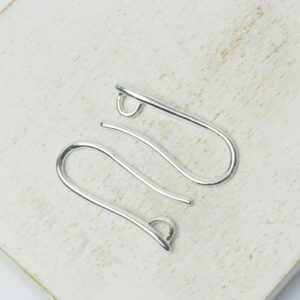 10×24 mm Silver-colored Long Elegant earwire x 2 pc(s)