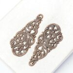 15x35 mm Antique copper filigree  x 2 pc(s)