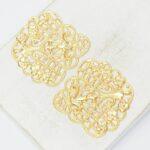 30x30 mm Gold-colored filigree Flower Fan x 2 pc(s)
