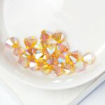 6 mm Preciosa bicone beads Topaz AB 2X x 25 pc(s)