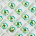 7 mm Preciosa Chaton Rose Peridot AB x 6 pc(s)