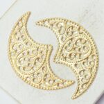 19x37 mm Jardeen Majorelle filigree Gold-colored x 2 pc(s)