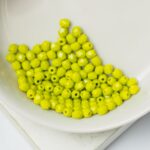 3 mm Fire-polished round beads 53400 Opaque Olivine x 100 pc(s)