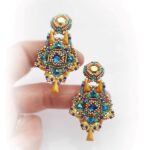 SUNSHINE IN MAJORELLE earrings by Ruxandra Puscas beading tutorial