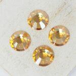 11 mm Preciosa Chaton Rose Crystal Golden Honey x 4 pc(s)