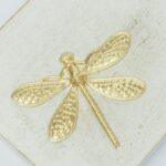 30x36 mm Dragonfly Filigree  Gold-colored x 1 pc(s)