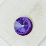 18 mm rivoli round glass cabochon Violet Blue x 1 pc(s)