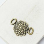 25 mm Blooming Flower connector Antique bronze x 1 pc(s)