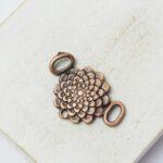 25 mm Blooming Flower connector Antique copper x 1 pc(s)