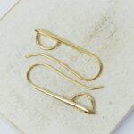 10x27 mm Long Elegant earwire Gold-colored x 2 pc(s)
