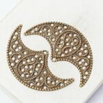 19x37 mm Jardeen Majorelle filigree Antique bronze x 2 pc(s)