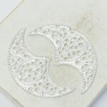 19x37 mm Jardeen Majorelle filigree Silver-colored x 2 pc(s)