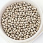 4 mm Fire-polished round beads 02010-25005 Alabaster Pastel Light Brown x 60 pc(s)