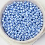 4 mm Fire-polished round beads 02010-25014 Alabaster Pastel Light Sapphire x 60 pc(s)