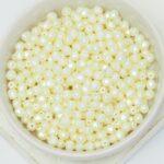 4 mm Fire-polished round beads 02010-25110 Alabaster Pastel Light Cream x 60 pc(s)