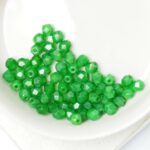 4 mm Fire-polished round beads 51020 Milky Dark Peridot x 60 pc(s)