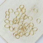 4.3x5.5 mm Oval Jumpring Gold Colored x 5 g