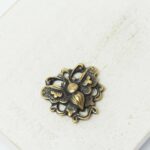 16x17 mm Tierracast Butterfly  Antique bronze x 1 pc(s)