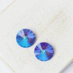 12 mm rivoli round  glass cabochon Burgundy Shine x 2 pc(s)