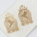 21x35 mm Birdcage Filigree Charm  Gold-colored x 2 pc(s)