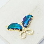 20.5x31 mm Elegant Butterfly connector Bermuda Blue x 1 pc(s)