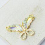 20.5x31 mm Elegant Butterfly connector Crystal AB x 1 pc(s)