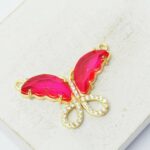 20.5x31 mm Elegant Butterfly connector Fuchsia Red x 1 pc(s)