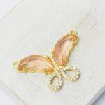 20.5x31 mm Elegant Butterfly connector Light Peach x 1 pc(s)