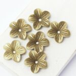 5x18 mm Flower Bead  Antique bronze x 6 pc(s)"