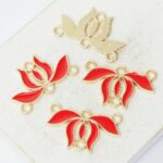 13x23 mm Red Tulip connector  Gold-colored x 4 pc(s)"